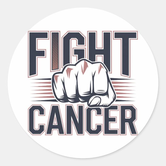 がんはっきりした戦士のための最初のグラフィック ラウンドシール (正面)