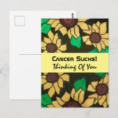 がんは嫌だ！応援してるよ、ひまわり ポストカード (正面/裏面)