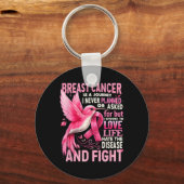 がんは私が乳がんを計画したことのない旅である キーホルダー (正面)