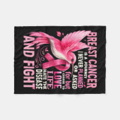 がんは私が乳がんを計画したことのない旅である フリースブランケット (正面(横))