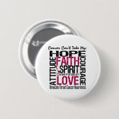 がんは私の希望の頸部ののどがんと受け取れない 缶バッジ (正面&裏面)