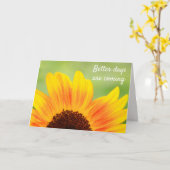 がんよりも強いひまわり カード (黄色い花)