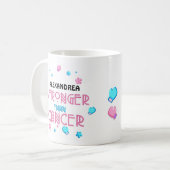 がんよりも強い |がんを克服したカスタム人 コーヒーマグカップ (正面左)