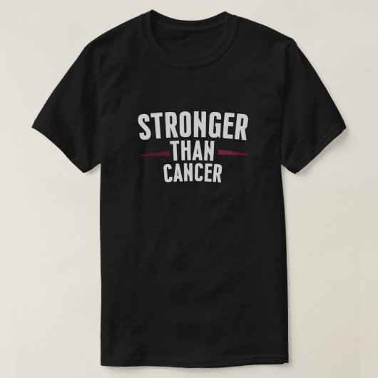 がんよりも強い - ジムの筋力啓発Tシャイト Tシャツ (デザイン正面)