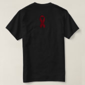 がんよりも強い - ジムの筋力啓発Tシャイト Tシャツ (デザイン裏面)