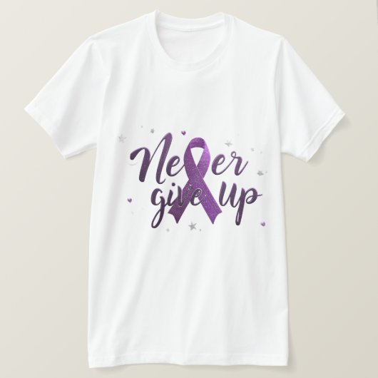 *がんよりも強い 励ましのTシャツ – 希望 Tシャツ (デザイン正面)