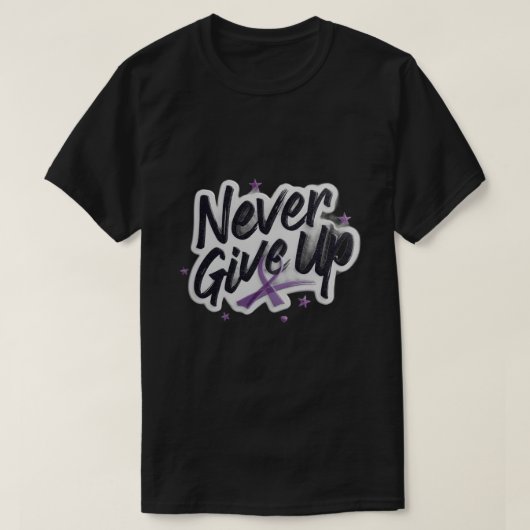 がんより強い　励ましのTシャツ – 希望 Tシャツ (デザイン正面)