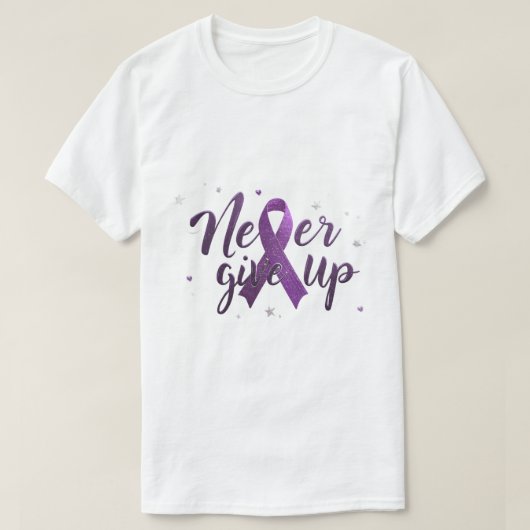 *がんより強く インスピレーションTシャツ – 希望 Tシャツ (デザイン正面)