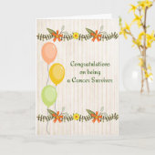 がんを克服したおめでとうカード カード (黄色い花)