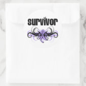 がんを克服したグランジ翼のある紋章 ラウンドシール (バッグ)