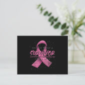 がんを克服したピンクリボン乳がん患者 案内ポストカード (スタンド正面)