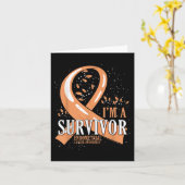 がんを克服したピーチリボン子宮内膜がんAw カード (黄色い花)