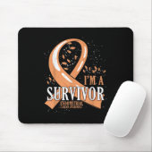 がんを克服したピーチリボン子宮内膜がんAw マウスパッド (マウス)