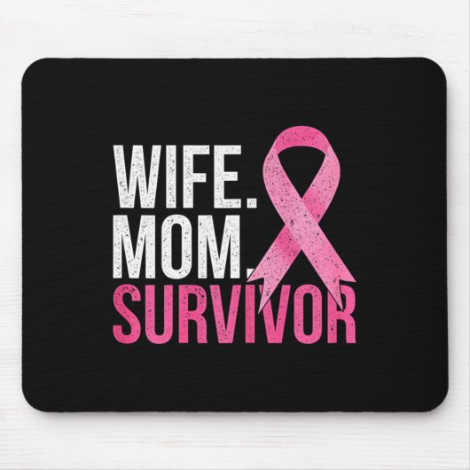 がんを克服したママ妻ギフト乳がん患者 マウスパッド (正面)