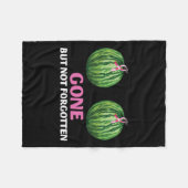 がんを克服した乳房切除術が消え忘れた フリースブランケット (正面(横))