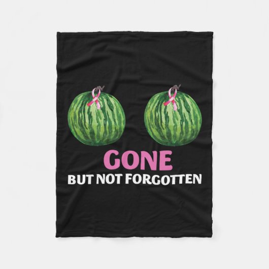 がんを克服した乳房切除術が消え忘れた フリースブランケット (正面)