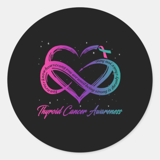 がんを克服した人が甲状腺がん戦士を支援する ラウンドシール (正面)
