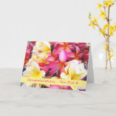 がんを克服した人に対して行ったおめでとう カード (黄色い花)