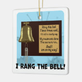 がんを克服した人のベルが日付を表示する セラミックオーナメント (左)