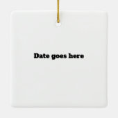 がんを克服した人のベルが日付を表示する セラミックオーナメント (裏面)