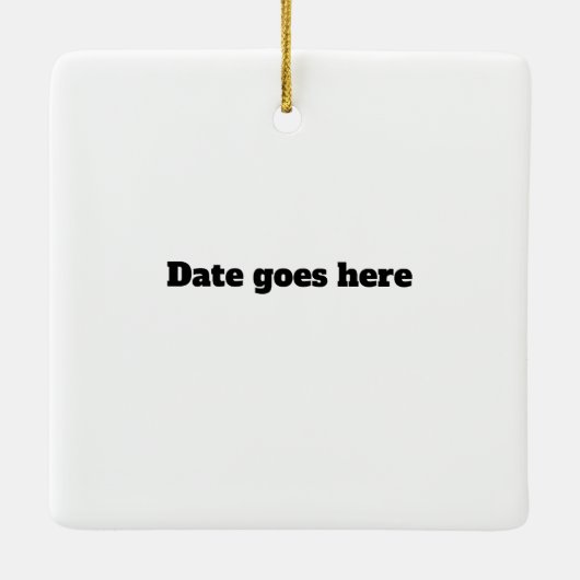 がんを克服した人のベルが日付を表示する セラミックオーナメント (裏面)