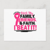 がんを克服した信仰の友人家族 インビテーションポストカード (正面)