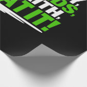 がんを克服した信仰友達家族Green And Whi ラッピングペーパー (角)