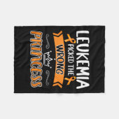 がんを克服した戦士の女の子が白血病発生率と闘う フリースブランケット (正面(横))