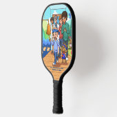 がんを克服した標準ブラックピックボールパドル ピックルボールラケット (左)