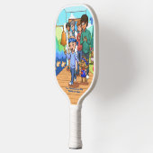 がんを克服した標準ブラックピックボールパドル ピックルボールラケット (左)