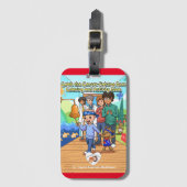 がんを克服した荷物タグ赤縁ど ラゲッジタグ (正面縦)