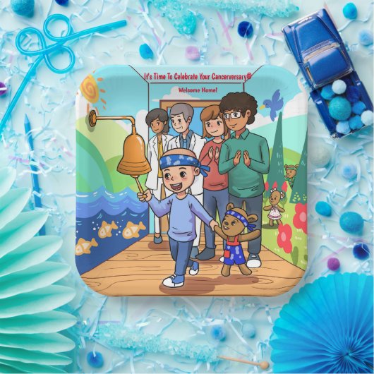 がんを克服した記念日のパーティープレート ペーパープレート (パーティー)