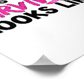 がんを克服した認識度の衣服 ポスター (角)