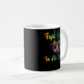 がんを打ち破る,がん色と闘う,がんAwa コーヒーマグカップ (正面右)