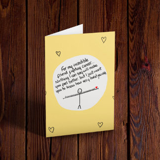 がんを経験している友人 カード