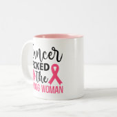 がんを選んだのは間違った女性 強い反抗的な女性 ツートーンマグカップ (正面左)