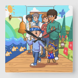 がんを除いた生存者の壁時計 スクエア壁時計