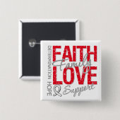 がんインスパイアの合言葉コラージュ肺がん 缶バッジ (正面&裏面)