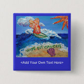 がんエンジェルを消すボタン 缶バッジ (正面)