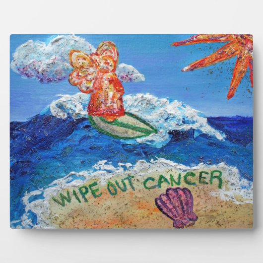 がんエンジェルアートの絵画ギフトプラークを拭き取る フォトプラーク (正面)
