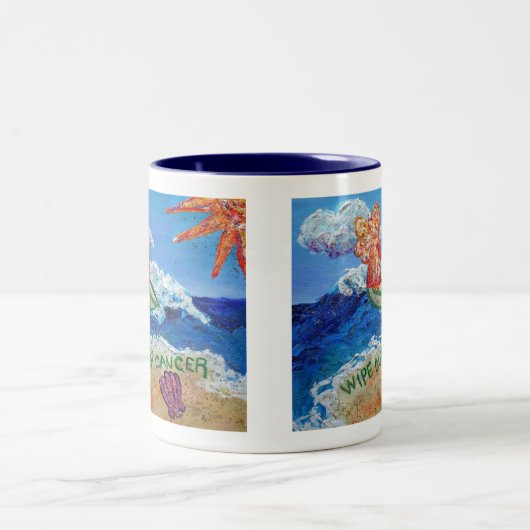 がんエンジェルマグカップを一掃する ツートーンマグカップ (中央)
