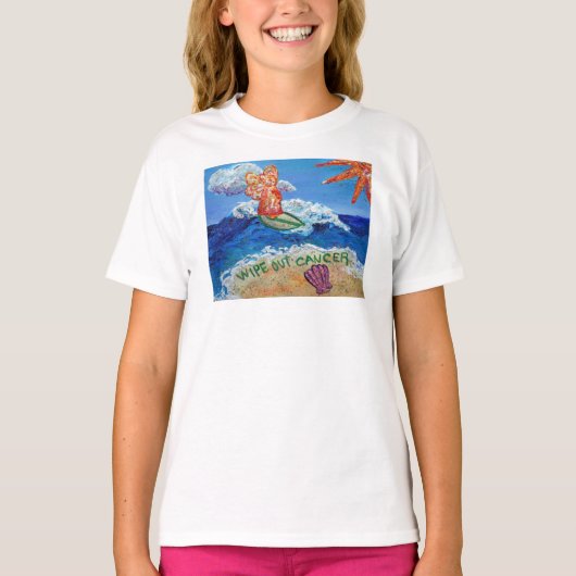 がんエンジェルTシャツを拭き取る Tシャツ (正面)