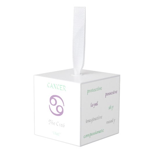 がんオーナメント キューブオーナメント (正面アングル)