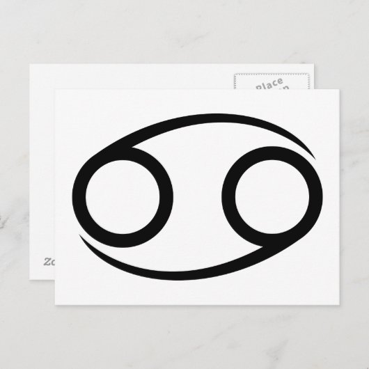 がんカニのギリシャ星占い占星術〔占星術の〕十二宮図 ポストカード (正面/裏面)