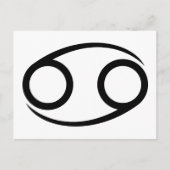 がんカニのギリシャ星占い占星術〔占星術の〕十二宮図 ポストカード (正面)