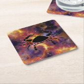 がんカニのコースター スクエアペーパーコースター (アングル)