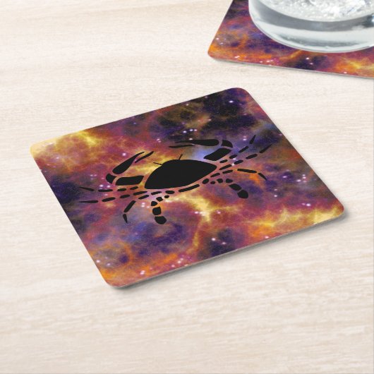 がんカニのコースター スクエアペーパーコースター (アングル)