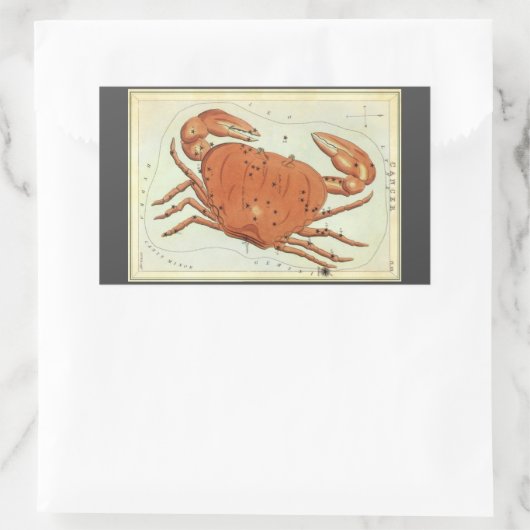 がんカニヴィンテージコンステレーション、ウラニア鏡 長方形シール (バッグ)