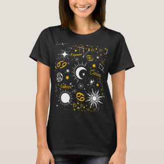 がんカニ星占い誕生標識〔占星術の〕十二宮図占星術 Tシャツ