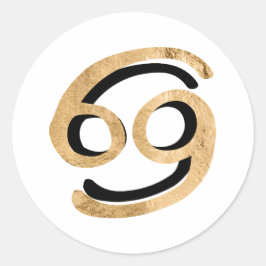 がんカニ星占い〔占星術の〕十二宮図金ゴールドブラック ラウンドシール